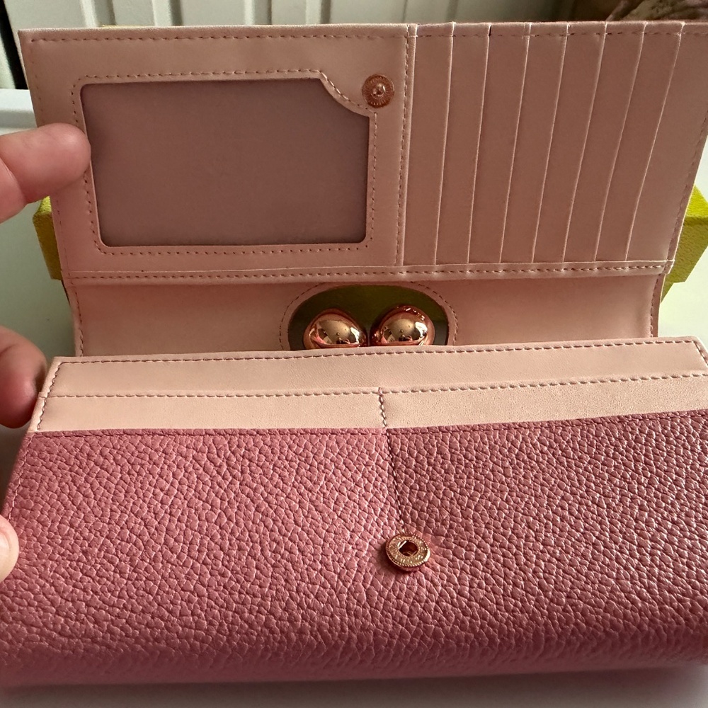 Ted Baker Large Leather Wallet with Bobble Clasp - Picture 5 of 8